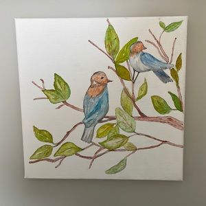 Original watercolor artwork on 10X 10” canvas.